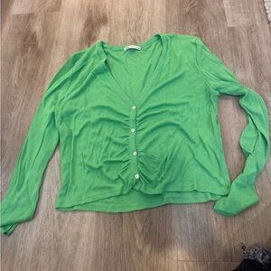 Green Zara cardigan - size M - great condition